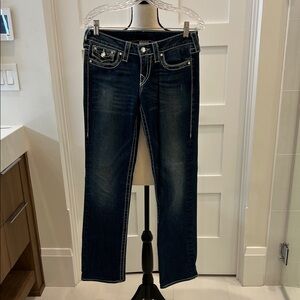 True Religion Jeans with sparkly gem buttons